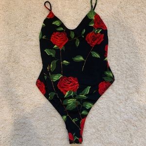 Fashion Nova Floral Bodysuit